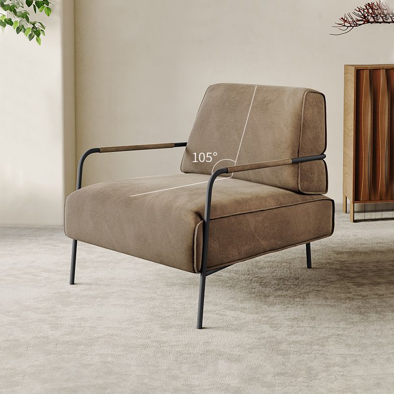 Cushion Back Vanity Armchair Basic Four Leg Chair with Cushion Clearhalo 'Accent Chairs' 'accent_chairs' 'Chairs & Seating' 'furn' 'furn_accent_chairs' 'Furniture' 'Living Room Furniture' 1200x1200_8656f149-9d33-43e1-a8e8-b3043f84ddb2