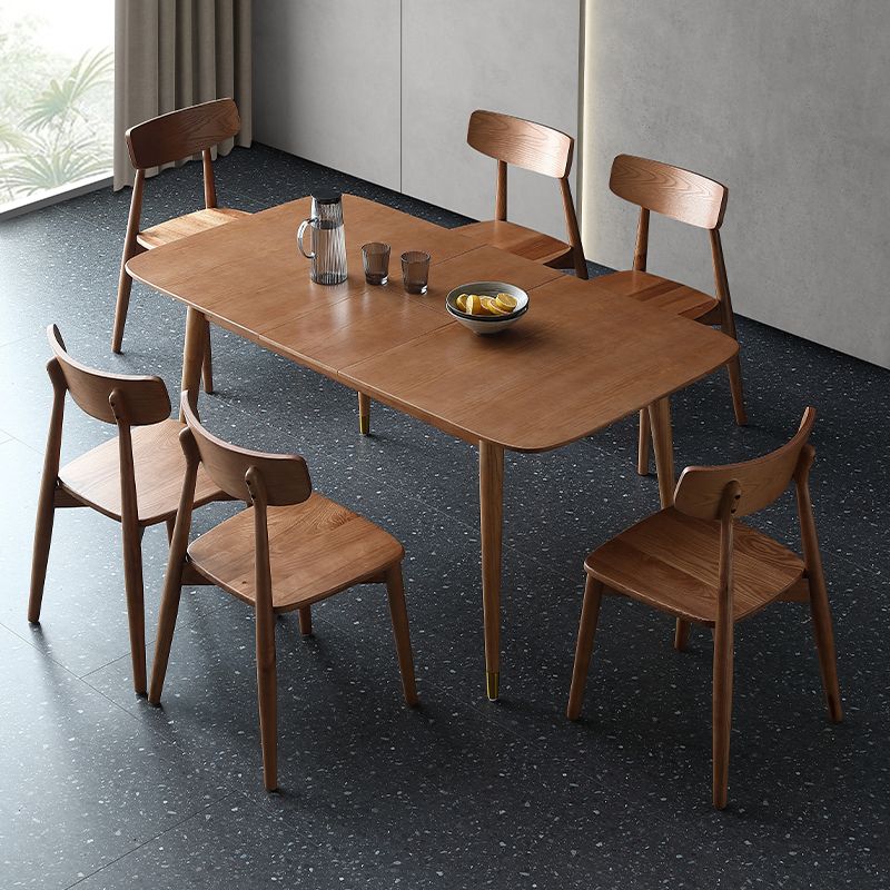 Extendable Ash Wood Table for Restaurant Rectangle Dining Table with 4 Legs Clearhalo ' dining_table' 'Dining Tables & Seating' 'Dining Tables' 'furn' 'furn_dining_table' 'Furniture' 'furniture_dining_table' 'Kitchen & Dining Furniture' 'kitchen&dining_furn' 'kitchen' 'kitchen_dining_table' 1200x1200_865949ba-1090-4005-84a8-082547368332