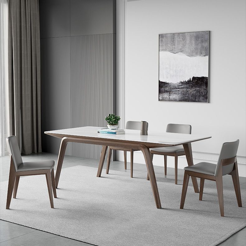 Table à manger en pierre moderne médiévale Table rectangulaire pour salle à manger