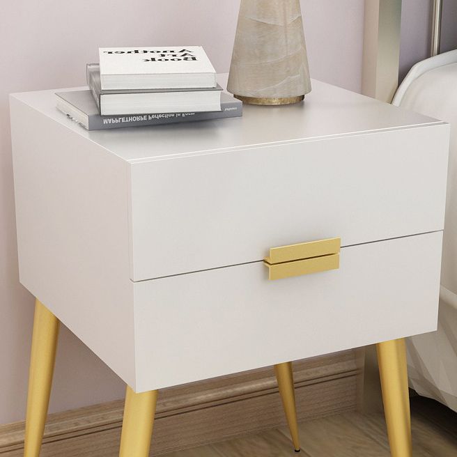 Tavolo da notte notturno in legno e metallo moderno comodino minimalista con gambe