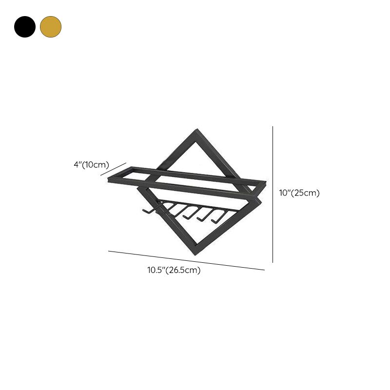 Metal Wall Mounted Wine Glass Rack Contemporary Wine Holder for Kitchen Clearhalo 'furn' 'furn_wine_racks' 'Furniture' 'Kitchen & Dining Furniture' 'Wine Racks' 'wine_racks' 1200x1200_865d5f90-c47f-4b64-a328-627e979b9569