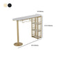 Glam Style Bar Table 1/3 Pieces Faux Marble Counter Table with Upholstered Stools Clearhalo 'Bar Furniture' 'furn' 'furn_home_bar_bar_sets' 'Furniture' 'Home Bars & Bar Sets' 'home_bar_bar_sets' 'Kitchen & Dining Furniture' 1200x1200_865e5b4e-2287-45be-8eff-87de1f4a93c0