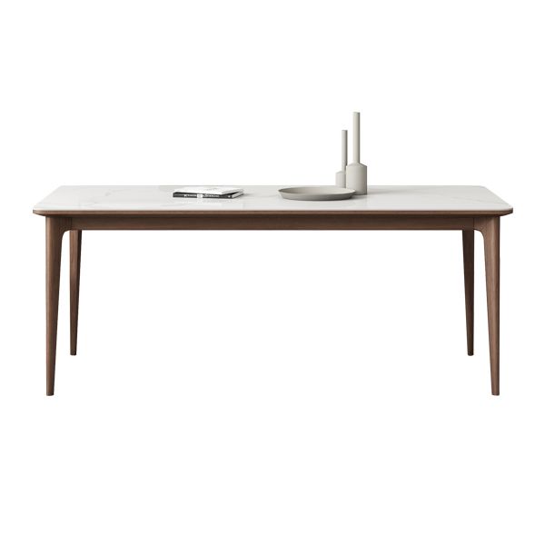 4 Legs Dining Site Table Midcentury Style Stone Dinette Table for Home Kitchen Clearhalo ' dining_table' 'Dining Tables & Seating' 'Dining Tables' 'furn' 'furn_dining_table' 'Furniture' 'furniture_dining_table' 'Kitchen & Dining Furniture' 'kitchen&dining_furn' 'kitchen' 'kitchen_dining_table' 1200x1200_865f7dc2-62e0-487d-933a-26525c936011