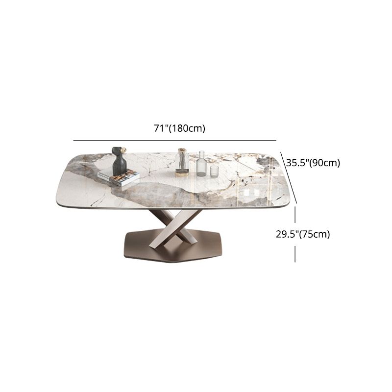 Nordic 1/4/5/7 Pieces Dining Sintered Stone Dining Table Set with Metal Legs Clearhalo 'Dining Room Sets' 'Dining Tables & Seating' 'dining_room_set' 'furn' 'furn_dining_room_set' 'Furniture' 'furniture_dining_room_set' 'Kitchen & Dining Furniture' 1200x1200_86623d90-0391-4467-a222-3ad2e4235ea5
