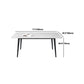 Designer Style White Dining Table Set 1/4/5/7 Pieces Stone and Metal Dinette Set Clearhalo 'Dining Room Sets' 'Dining Tables & Seating' 'dining_room_set' 'furn' 'furn_dining_room_set' 'Furniture' 'Kitchen & Dining Furniture' 1200x1200_8662ed64-e121-4a2a-8624-42336d45caaf