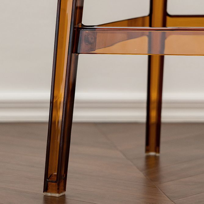 Moderner Armloser im Rückenlehne Counter Stuhl Acrylkassierer Barhocker mit Pedal