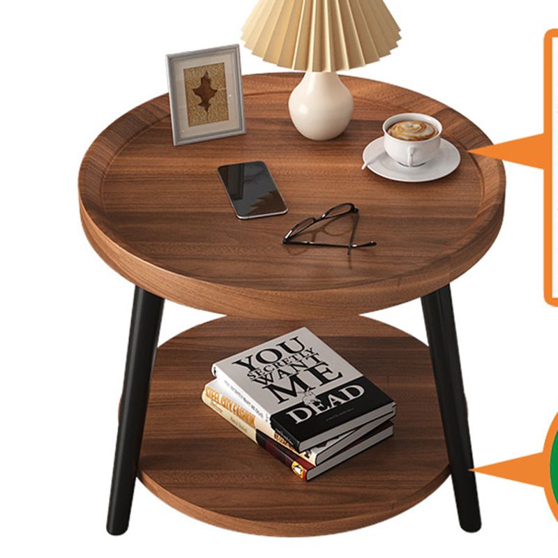 コンテンポラリーアクセントテーブルナイトスタンドアンティークフィニッシュオープンストレージナイトテーブル