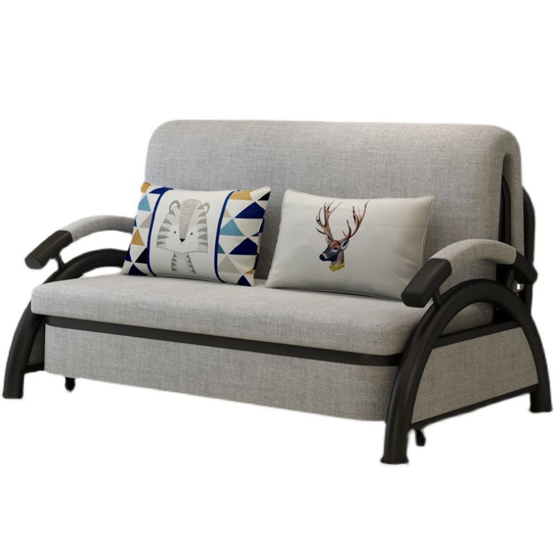 Canapé de bras carré de linge contemporain gris canapé lavable standard pour le salon