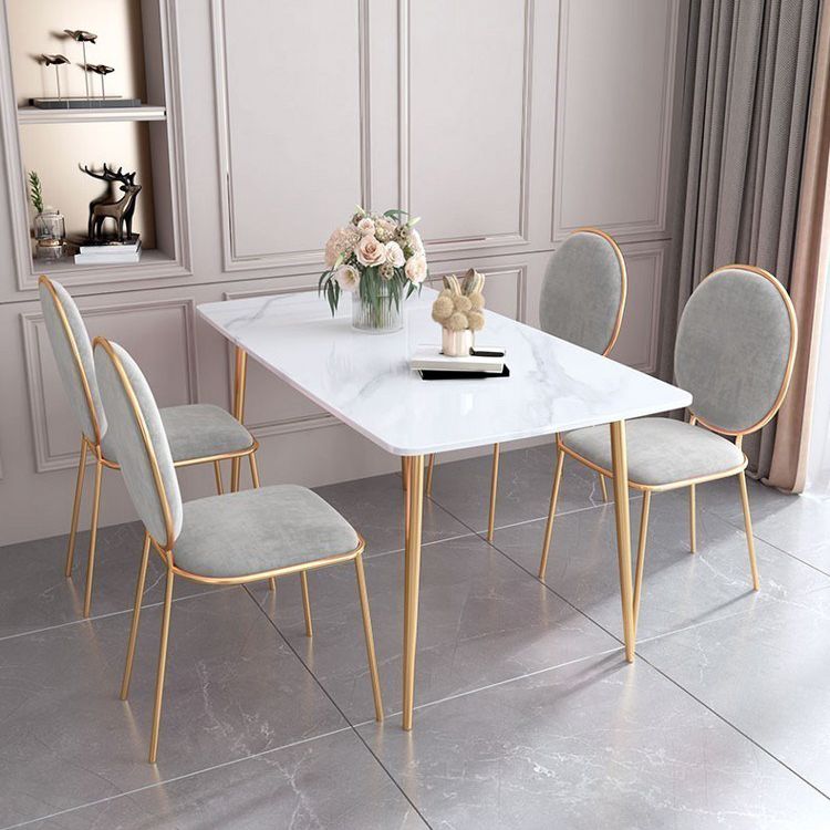 Juego de comedor nórdico de 1/2/5 piezas, mesa de comedor rectangular de piedra para comedor