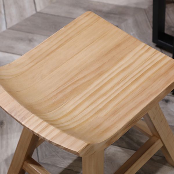 Restaurant Modern Simple Barstool Wood 4 Legs Bar Stool with Pedal Clearhalo 'Bar Furniture' 'Bar Stools' 'bar_stools' 'furn' 'furn_bar_stools' 'Furniture' 'Kitchen & Dining Furniture' 1200x1200_86677595-c9a3-4362-bfc5-ad17957ae125