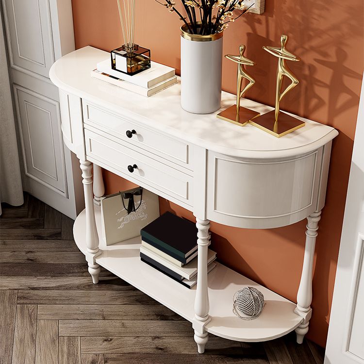 Mid Century Modern Wood Console Table Half Moon End Table for Hall Clearhalo 'Console Tables' 'console_tables' 'Entry & Mudroom Furniture' 'furn' 'furn_console_tables' 'Furniture' 1200x1200_8669eaa1-41a4-4d22-a33d-678cf5cae094