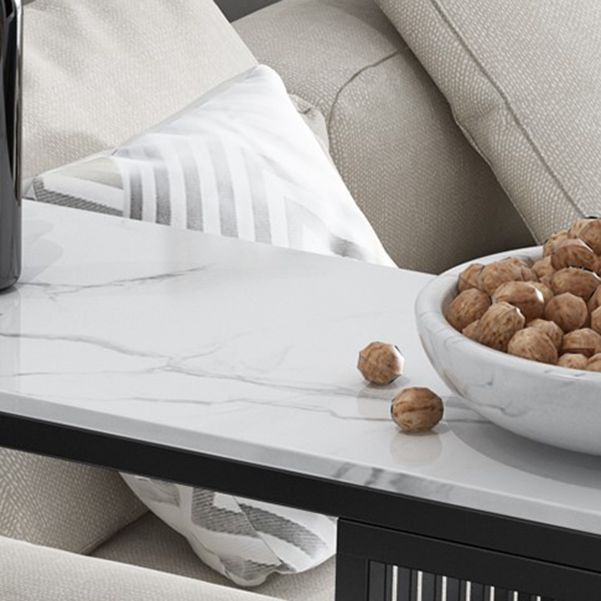 Stone Bar Dining Table Modern Rectangle Bar Table with Double Pedestal for Balcony Clearhalo 'Bar Furniture' 'Bar Tables' 'bar_tables' 'furn' 'furn_bar_tables' 'Furniture' 'furniture_bar_tables' 'Kitchen & Dining Furniture' 1200x1200_866a357a-0f2a-4bd4-bddf-b7274e9e0816