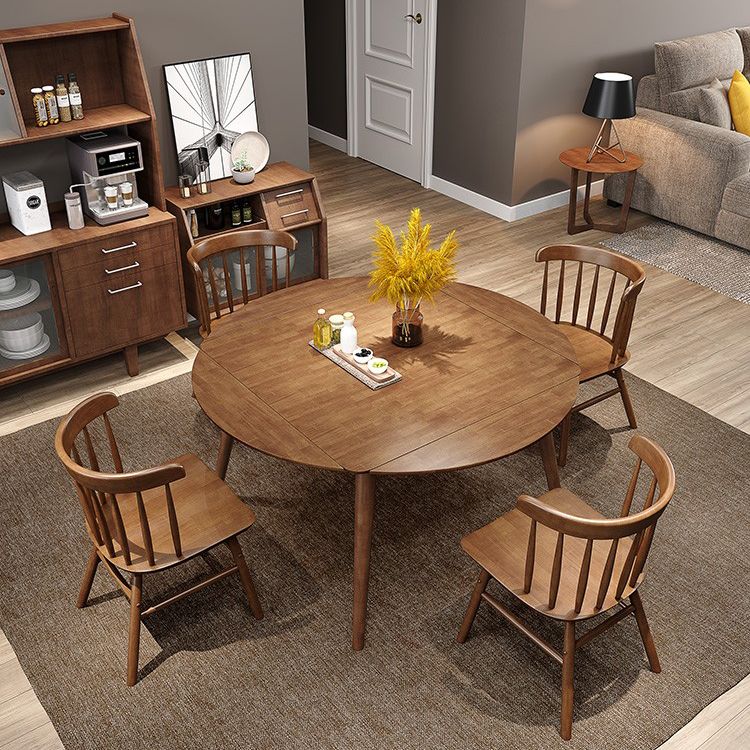 Industrial Solid Wood Dining Table Extendable Trestle Dining Table with 4 Legs Clearhalo 'Dining Tables & Seating' 'Dining Tables' 'dining_table' 'furn' 'furn_dining_table' 'Furniture' 'furniture_dining_table' 'Kitchen & Dining Furniture' 1200x1200_866b7a79-863f-4131-89b1-ec6d2b42c438