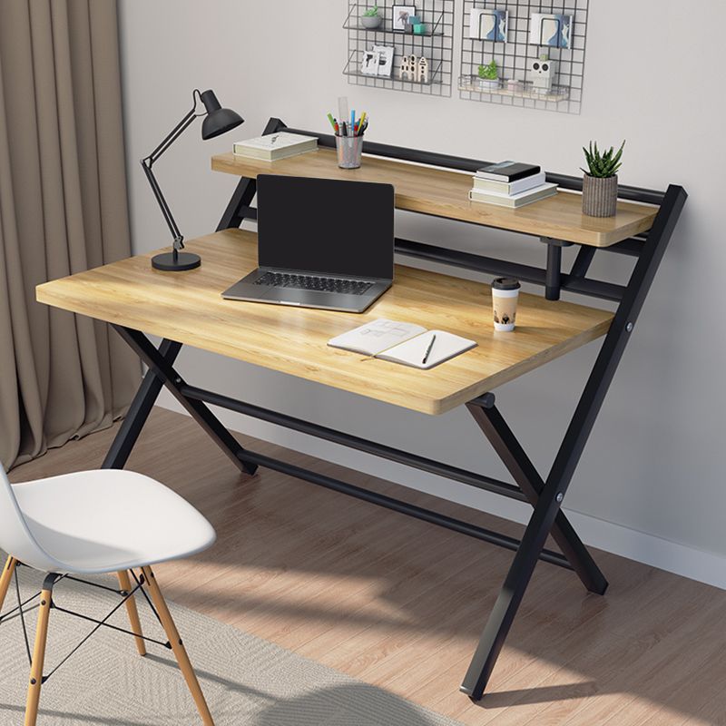 Modern Folding Writing Desk Trestle Base Dormitory Office Desk Clearhalo 'furn' 'furn_office_desk' 'Furniture' 'Office Desks' 'Office Furniture' 'office_desk' 1200x1200_866d0a00-ddc3-4eec-9589-429b5235ae19