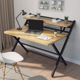 Modern Folding Writing Desk Trestle Base Dormitory Office Desk Clearhalo 'furn' 'furn_office_desk' 'Furniture' 'Office Desks' 'Office Furniture' 'office_desk' 1200x1200_866d0a00-ddc3-4eec-9589-429b5235ae19