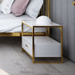 Comodino in legno e metallo comodino moderno comodino minimalista con gambe