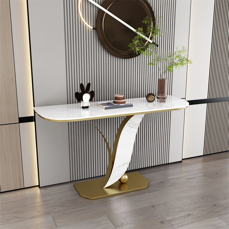 Tavolo da console in pietra melatina tavolo da console resistente alle macchie, tavolo di divano resistente a graffi