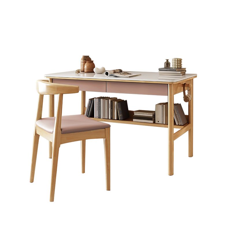 Bureau de bureau à domicile rectangulaire moderne 23,6 "W Writing Desk avec étagère