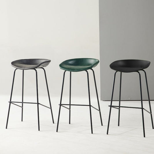 Scandinavian Metal Black Counter Stools Bucket Seat Bar Stools with Footrest Clearhalo 'Bar Furniture' 'Bar Stools' 'bar_stools' 'furn' 'furn_bar_stools' 'furniture_bar_stools' 'Kitchen & Dining Furniture' 'kitchen&dining_furn' 'kitchen' 'kitchen_furn' Furniture' 1200x1200_866fc702-d3bf-41e3-bdb6-ac38cc6557a1
