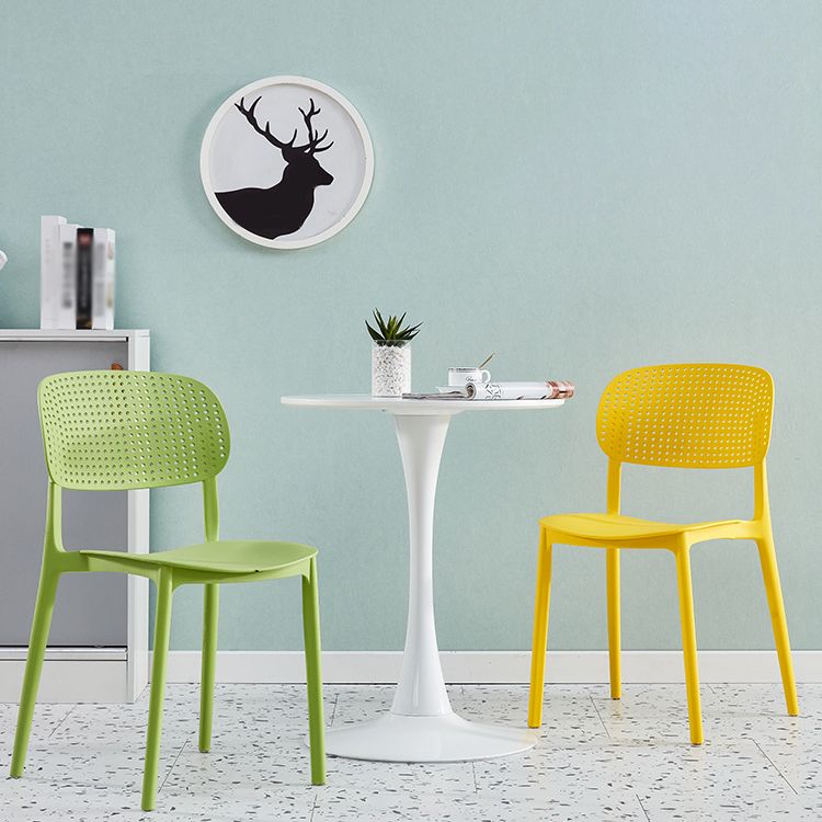 Scandinavian Plastic Dining Kitchen Room Chair Open Back Side Chair Clearhalo ' kitchen&dining_furn' 'Dining Chairs' 'Dining Tables & Seating' 'dining_chair' 'furn' 'furn_dining_chair' 'Furniture' 'furniture_dining_chair' 'Kitchen & Dining Furniture' 'kitchen' 1200x1200_866fe830-dd8d-4090-bb1c-061a2cc8f071