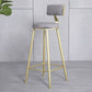 Glam Backrest Armless Counter Stool Iron Beauty Shop Bar Stool with Suede Cushion Clearhalo 'Bar Furniture' 'Bar Stools' 'bar_stools' 'furn' 'furn_bar_stools' 'furniture_bar_stools' 'Kitchen & Dining Furniture' 'kitchen&dining_furn' 'kitchen' 'kitchen_furn' Furniture' 1200x1200_866feb46-7bf7-4e09-be2f-ed6f9a6348fe