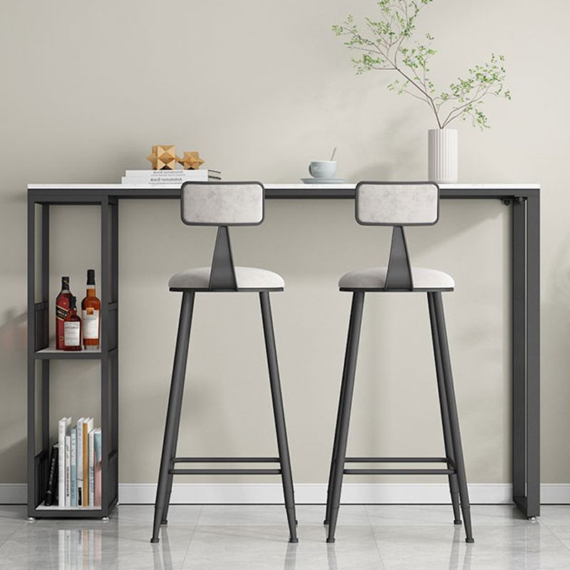 1/2/3 Pieces Modern Rectangular Pub Table Set Sintered Stone Top Counter Table Set Clearhalo 'Bar Furniture' 'furn' 'furn_home_bar_bar_sets' 'Furniture' 'Home Bars & Bar Sets' 'home_bar_bar_sets' 'Kitchen & Dining Furniture' 1200x1200_8670da7f-5822-4096-9562-41c978017689