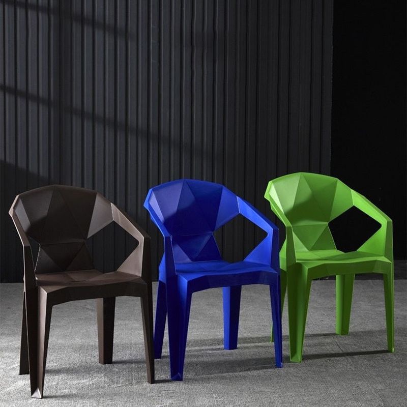 Contemporary Chairs Dining Arm Chair for Kitchen with Plastic Legs Clearhalo 'Dining Chairs' 'Dining Tables & Seating' 'dining_chair' 'Furniture' 'furniture_dining_chair' 'Kitchen & Dining Furniture' 1200x1200_86723a08-6c6c-4322-9472-1a7045f880e4