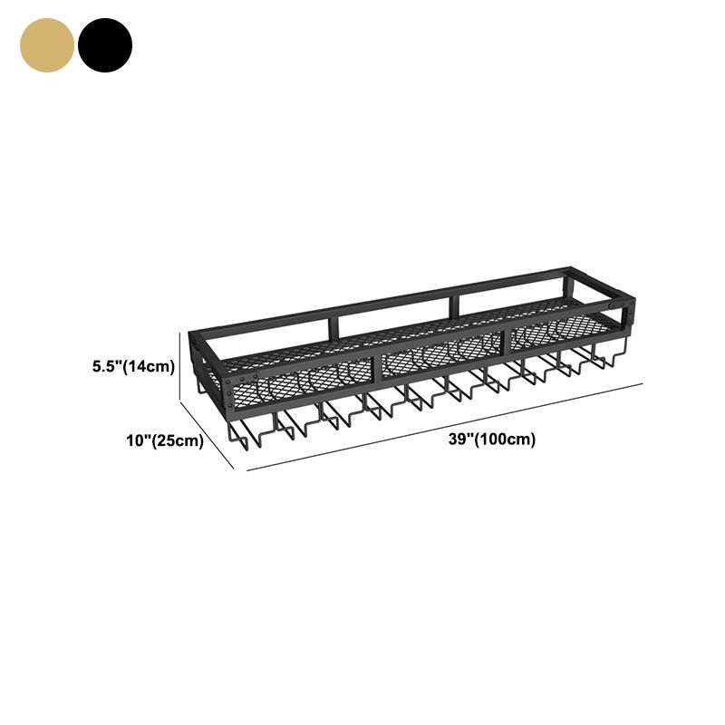 Metal Modern Wine Holder Rack Wall Mounted Wine Bottle & Glass Rack with Stemware Holder Clearhalo 'furn' 'furn_wine_racks' 'Furniture' 'Kitchen & Dining Furniture' 'Wine Racks' 'wine_racks' 1200x1200_867298dd-e8f3-4a1f-ad49-861415f557dd