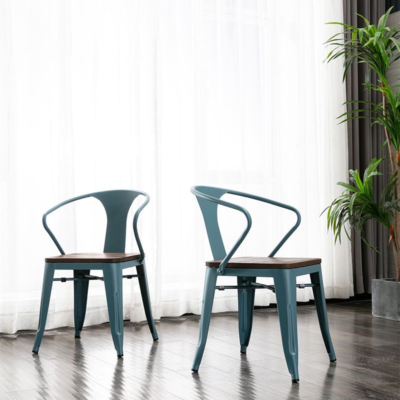 Slat Back Dining Arm Chair with Metal Legs Industrial Dining Armchairs for Coffee Bar Clearhalo ' kitchen&dining_furn' 'Dining Chairs' 'Dining Tables & Seating' 'dining_chair' 'furn' 'furn_dining_chair' 'Furniture' 'furniture_dining_chair' 'Kitchen & Dining Furniture' 'kitchen' 1200x1200_8672a941-e219-4b53-ab5f-63a1e8bf105e