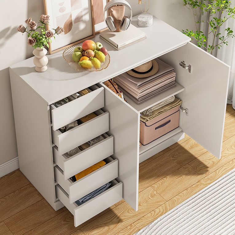 Artificial Wood Sideboard Modern Dining Sideboard with Drawers and Storage Clearhalo 'buffet_sideboard' 'Buffets & Sideboards' 'furn' 'furn_buffet_sideboard' 'Furniture' 'Kitchen & Dining Furniture' 1200x1200_8673e921-832b-46cf-b204-d19bebcddc6c