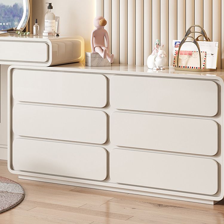 Trucco bianco da 15,74 "tavolo da banco di vanità per trucco vanità largo con 5/8 cassetti