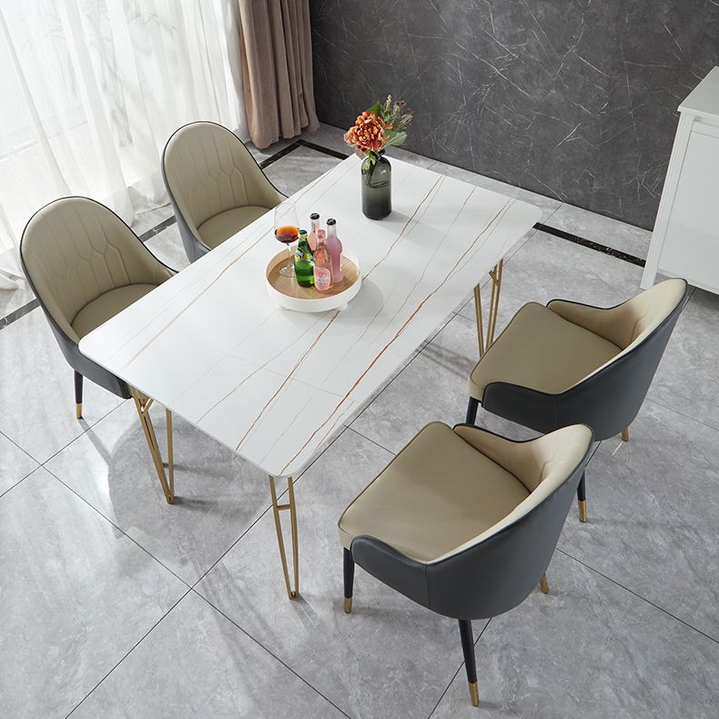 Gold Tripod Base Dining Table Stone and Metal Traditional Luxury Dining Table Clearhalo 'Dining Tables & Seating' 'Dining Tables' 'dining_table' 'furn' 'furn_dining_table' 'Furniture' 'furniture_dining_table' 'Kitchen & Dining Furniture' 'kitchen' 'kitchen_dining_table' 1200x1200_86760411-aceb-440b-a778-eb80262e6958