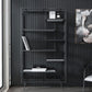 Modern Bookcase Metal Open Back Bookshelf with Shelves for Living Room