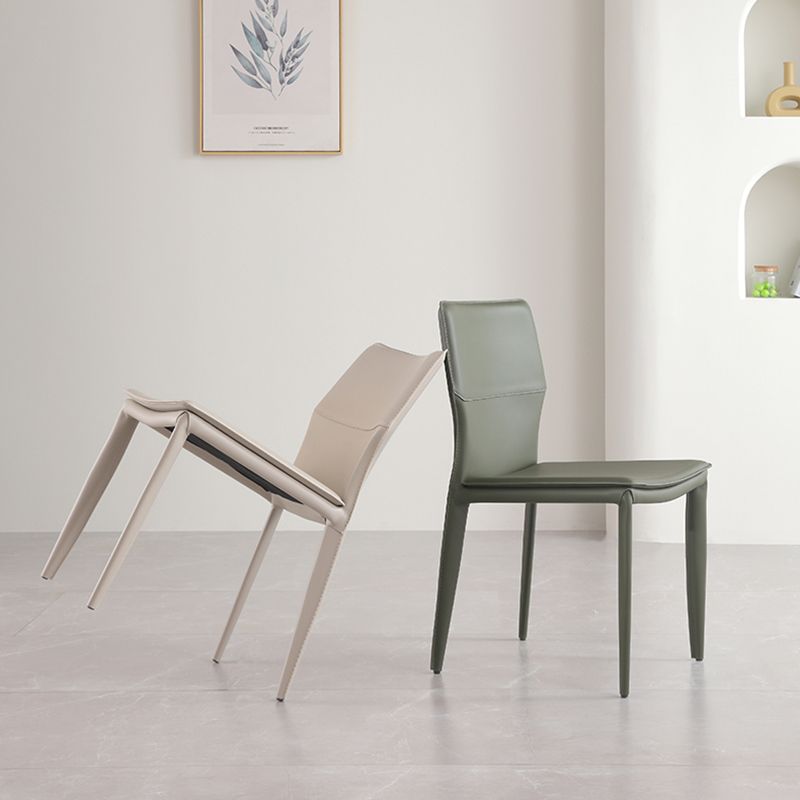 Contemporary Style Dining Chairs Armless Chairs with Metal Legs for Home Clearhalo 'Dining Chairs' 'Dining Tables & Seating' 'dining_chair' 'furn' 'furn_dining_chair' 'Furniture' 'Kitchen & Dining Furniture' 1200x1200_8678b5d0-2164-4416-a562-21acbc8adb61