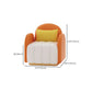 Contemporary Orange Sofa with Tight Back and Square Arm for Apartment