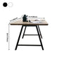 Metal Industrial Rectangle Dining Table Solid Wood Top Table for Kitchen Clearhalo ' dining_table' 'Dining Tables & Seating' 'Dining Tables' 'furn' 'furn_dining_table' 'Furniture' 'furniture_dining_table' 'Kitchen & Dining Furniture' 'kitchen&dining_furn' 'kitchen' 'kitchen_dining_table' 1200x1200_867afd67-d3ad-4c33-a0c6-20d2aaf4e1c4