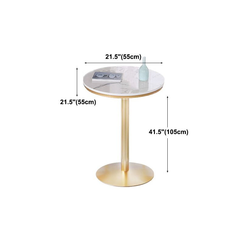 Glam Gold Metal Bar Table 21.6"W Top Marble Bistro Table for Breakroom Clearhalo 'Bar Furniture' 'Bar Tables' 'bar_tables' 'furn' 'furn_bar_tables' 'Furniture' 'furniture_bar_tables' 'Kitchen & Dining Furniture' 'kitchen&dining_furn' 'kitchen' 1200x1200_867b31dc-ad8b-43f5-a958-d30798df0b7a