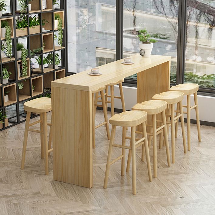 Contemporary Rectangle Wood Top Counter Table 42-inch Height Modern Bar Table Clearhalo 'Bar Furniture' 'Bar Tables' 'bar_tables' 'furn' 'furn_bar_tables' 'Furniture' 'furniture_bar_tables' 'Kitchen & Dining Furniture' 1200x1200_867b6f1b-cb0c-4b54-94f8-04e3ca96756c