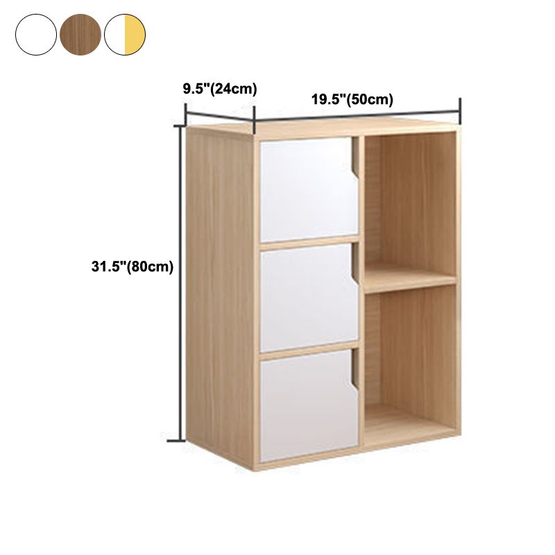 Engineered Wood Shelf Bookcase With Cabinets Rectangular Bookshelf Clearhalo 'Bookcases' 'furn' 'furn_bookcases' 'Furniture' 'Office Furniture' 1200x1200_867cf0ba-0134-4cfc-9156-7d14dd3af605