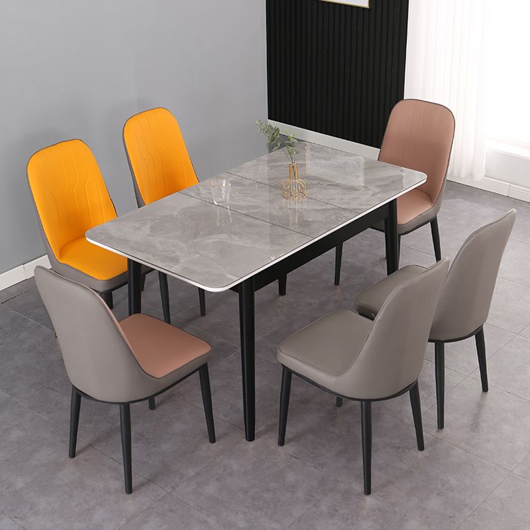 Modern Rectangle Dining Table Sintered Stone Dining Table with 4 Legs,47.2"L x 29.5"W x 29.5"H Clearhalo ' dining_table' 'Dining Tables & Seating' 'Dining Tables' 'furn' 'furn_dining_table' 'Furniture' 'furniture_dining_table' 'Kitchen & Dining Furniture' 'kitchen&dining_furn' 'kitchen' 'kitchen_dining_table' 1200x1200_867ebbd7-564e-4c2e-a39e-b995b077024c