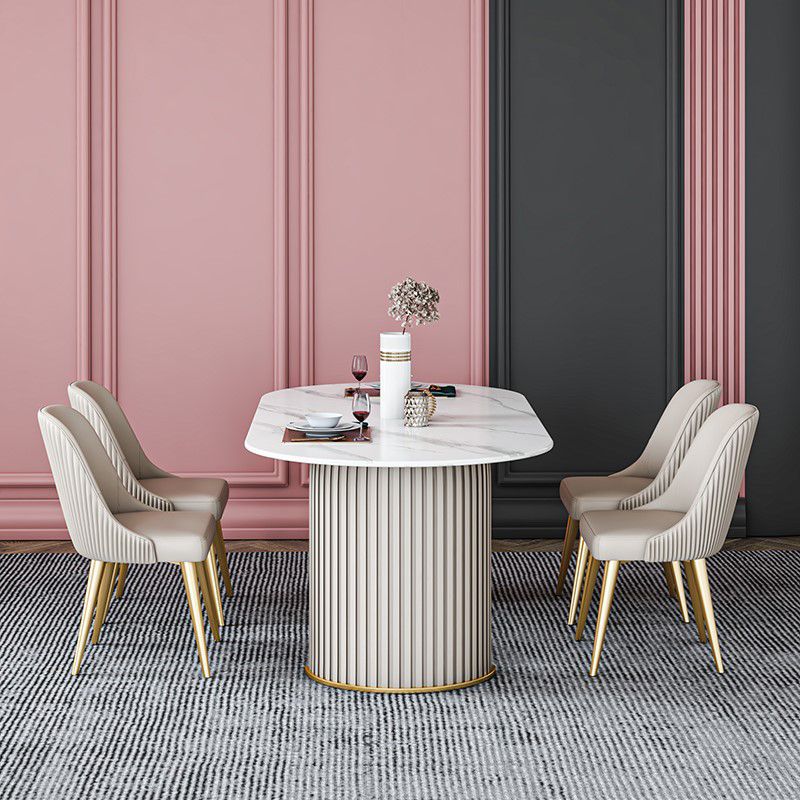 Oval Stone Dining Room Collection Traditional Luxury Home Furniture for Indoor Clearhalo ' dining_table' 'Dining Tables & Seating' 'Dining Tables' 'furn' 'furn_dining_table' 'Furniture' 'furniture_dining_table' 'Kitchen & Dining Furniture' 'kitchen&dining_furn' 'kitchen' 'kitchen_dining_table' 1200x1200_867ec8ac-1333-4446-bfa1-aaa347592c61