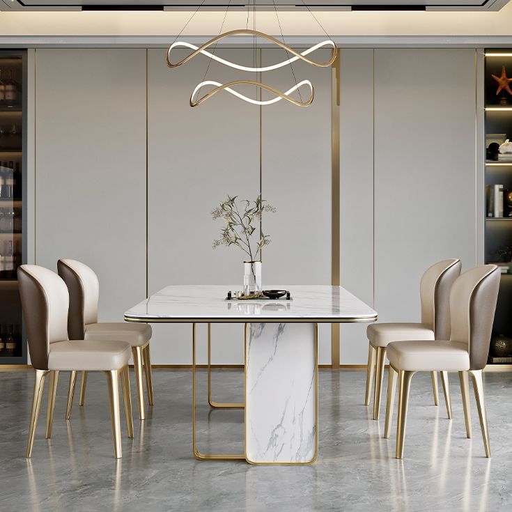 Traditional Luxury Furniture Rectangle Double Pedestal Dining Room Table for Home Clearhalo 'Dining Tables & Seating' 'Dining Tables' 'dining_table' 'furn' 'furn_dining_table' 'Furniture' 'Kitchen & Dining Furniture' 1200x1200_867fe509-4e13-4df7-9e3f-ca9bfeab8373