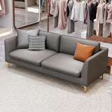 Gold Modern Fabric Sofa with Bolster Pillows 29.53"High Square Arm Sofa