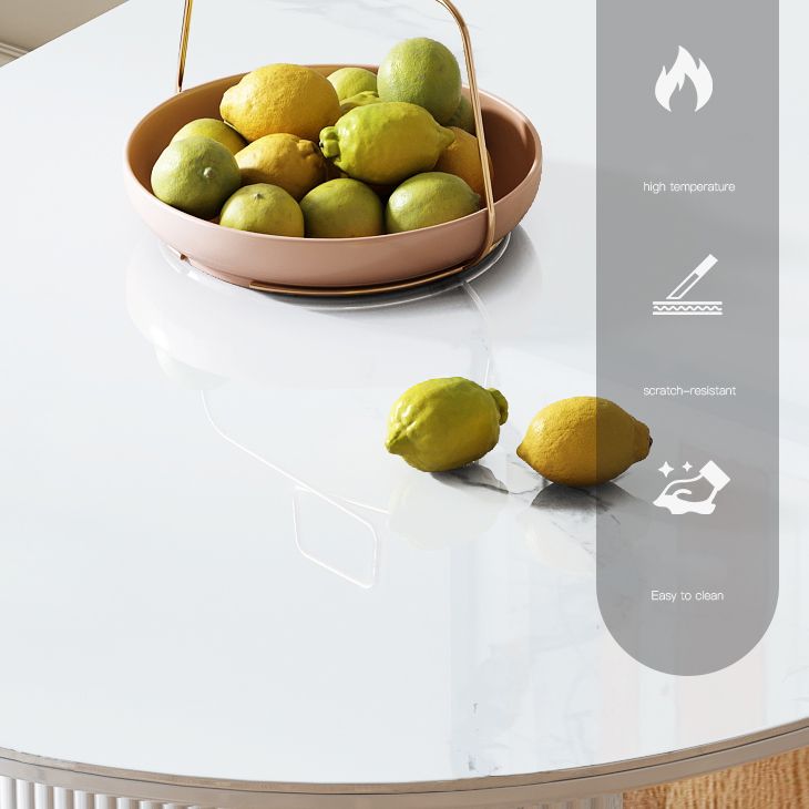 Oval Shape White Dining Table Sintered Stone Table Contemporary with Double Pedestal Clearhalo ' dining_table' 'Dining Tables & Seating' 'Dining Tables' 'furn' 'furn_dining_table' 'Furniture' 'furniture_dining_table' 'Kitchen & Dining Furniture' 'kitchen&dining_furn' 'kitchen' 'kitchen_dining_table' 1200x1200_8681eedb-bb24-4fff-a7da-edfb3546f1b8