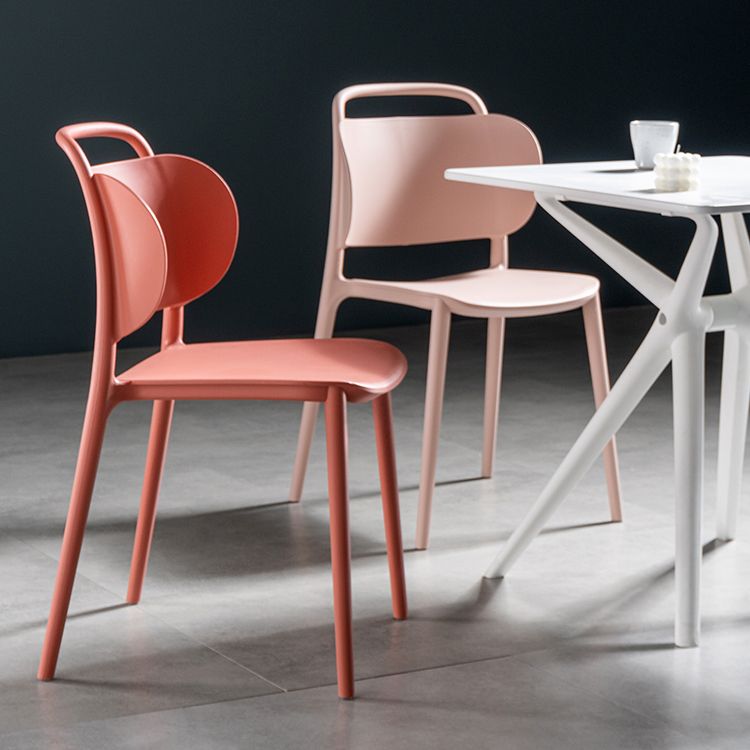 Contemporary Plastic Dining Armless Chair Open Back Dining Side Chair for Kitchen Clearhalo ' kitchen&dining_furn' 'Dining Chairs' 'Dining Tables & Seating' 'dining_chair' 'furn' 'furn_dining_chair' 'Furniture' 'furniture_dining_chair' 'Kitchen & Dining Furniture' 'kitchen' 1200x1200_86826561-0435-453b-9a2c-d2eb1fedc4eb