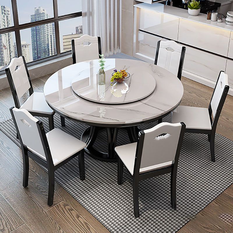 Modern Stone Round Folding Table Solid Wood Pedestal Casual Dining Table Clearhalo ' dining_table' 'Dining Tables & Seating' 'Dining Tables' 'furn' 'furn_dining_table' 'Furniture' 'furniture_dining_table' 'Kitchen & Dining Furniture' 'kitchen&dining_furn' 'kitchen' 'kitchen_dining_table' 1200x1200_8683c02d-ab8c-4d28-ae24-1a3e171f49af