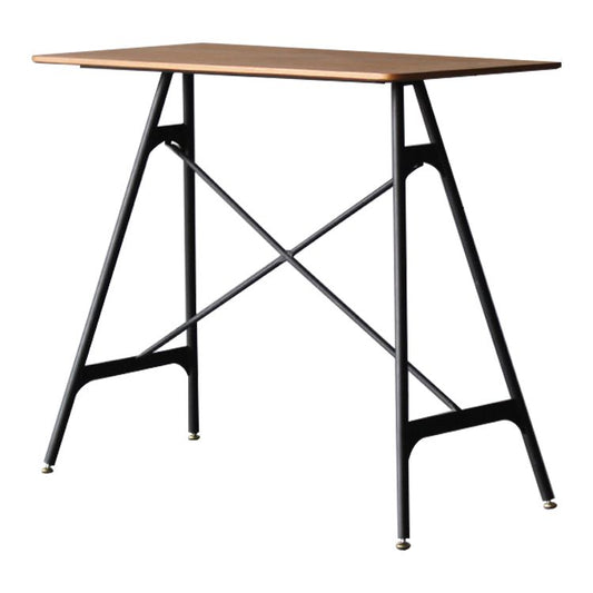 Modern Rectangle Bar Counter Table Wooden Dining Table with Metal Legs Clearhalo 'Bar Furniture' 'Bar Tables' 'bar_tables' 'furn' 'furn_bar_tables' 'Furniture' 'furniture_bar_tables' 'Kitchen & Dining Furniture' 1200x1200_8683e984-402f-4439-a7a4-7bc692daa5a4