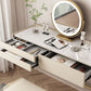 Vanity di trucco largo 15,74 "con 3 cassetti di stoccaggio Brive White Dresser
