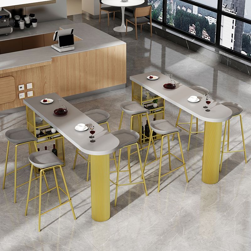 Modern Indoor Bar Table Set Solid Wood 1/2/4/5 Pieces Double Pedestal Bistro Set Clearhalo 'Bar Furniture' 'furn' 'furn_home_bar_bar_sets' 'Furniture' 'Home Bars & Bar Sets' 'home_bar_bar_sets' 'Kitchen & Dining Furniture' 1200x1200_868614b3-3622-4182-880e-2d344f5f7bd9