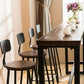 Dark Brown Bar Set with Pine Wood Top 1/2/5/9 Pieces Industrial Rectangle Pub Table Set Clearhalo 'Bar Furniture' 'furn' 'furn_home_bar_bar_sets' 'Furniture' 'Home Bars & Bar Sets' 'home_bar_bar_sets' 'Kitchen & Dining Furniture' 1200x1200_8686534e-80f9-44fb-aa42-c786ac619669